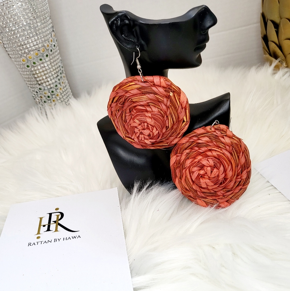 Rattan earings